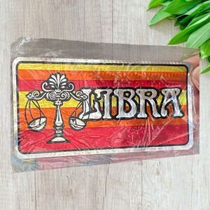 Vintage 1970s Libra Astrology Horoscope Decal Bumper Sticker Prism Prismatic